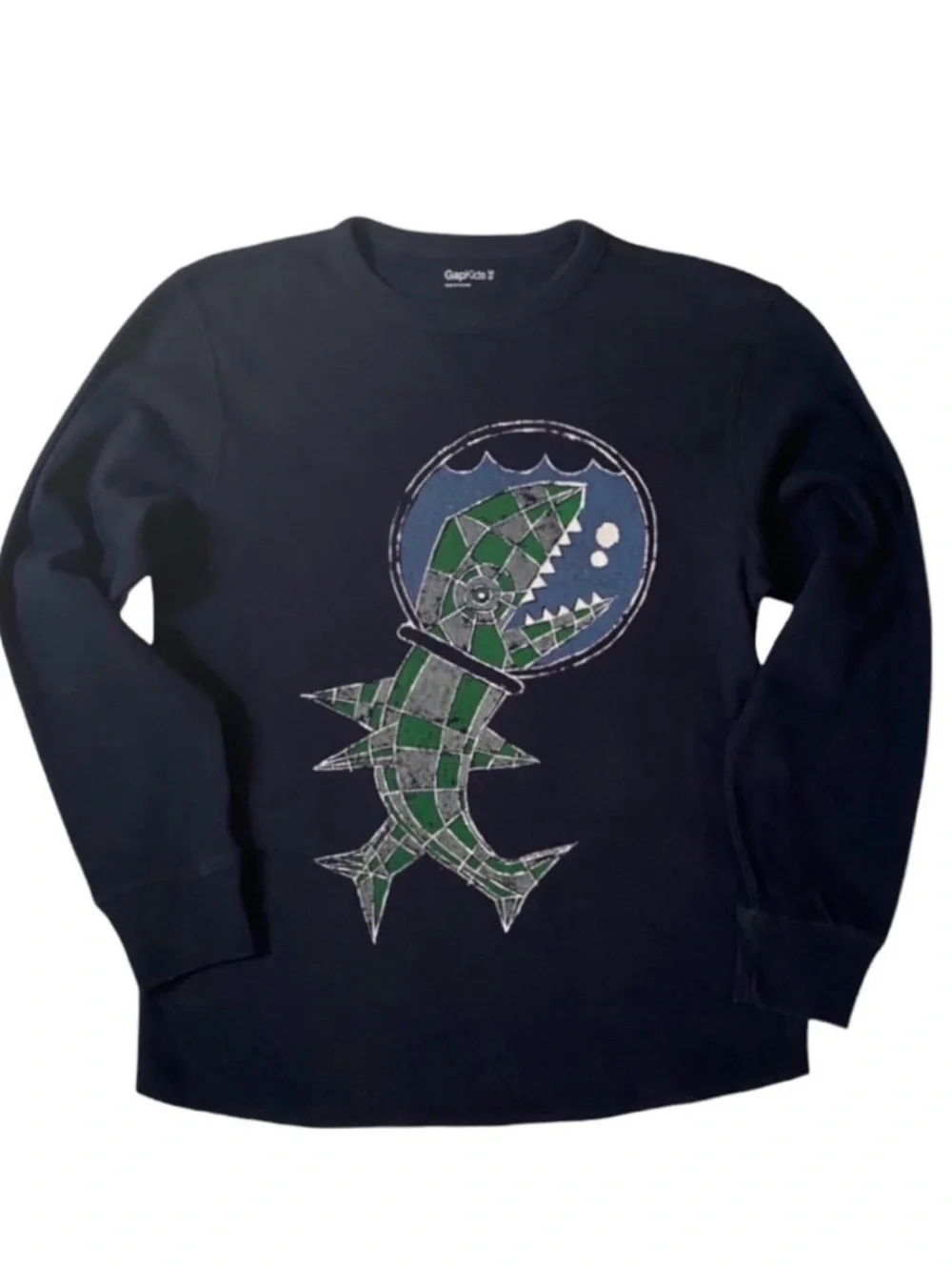 Set of 3 Gap Crewneck Graphic Print Long Sleeve T-Shirts Size Medium